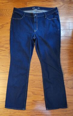 Old Navy Jeans Women Size 18 Mid-Rise WOW Boot-Cut Dark Denim Jeans